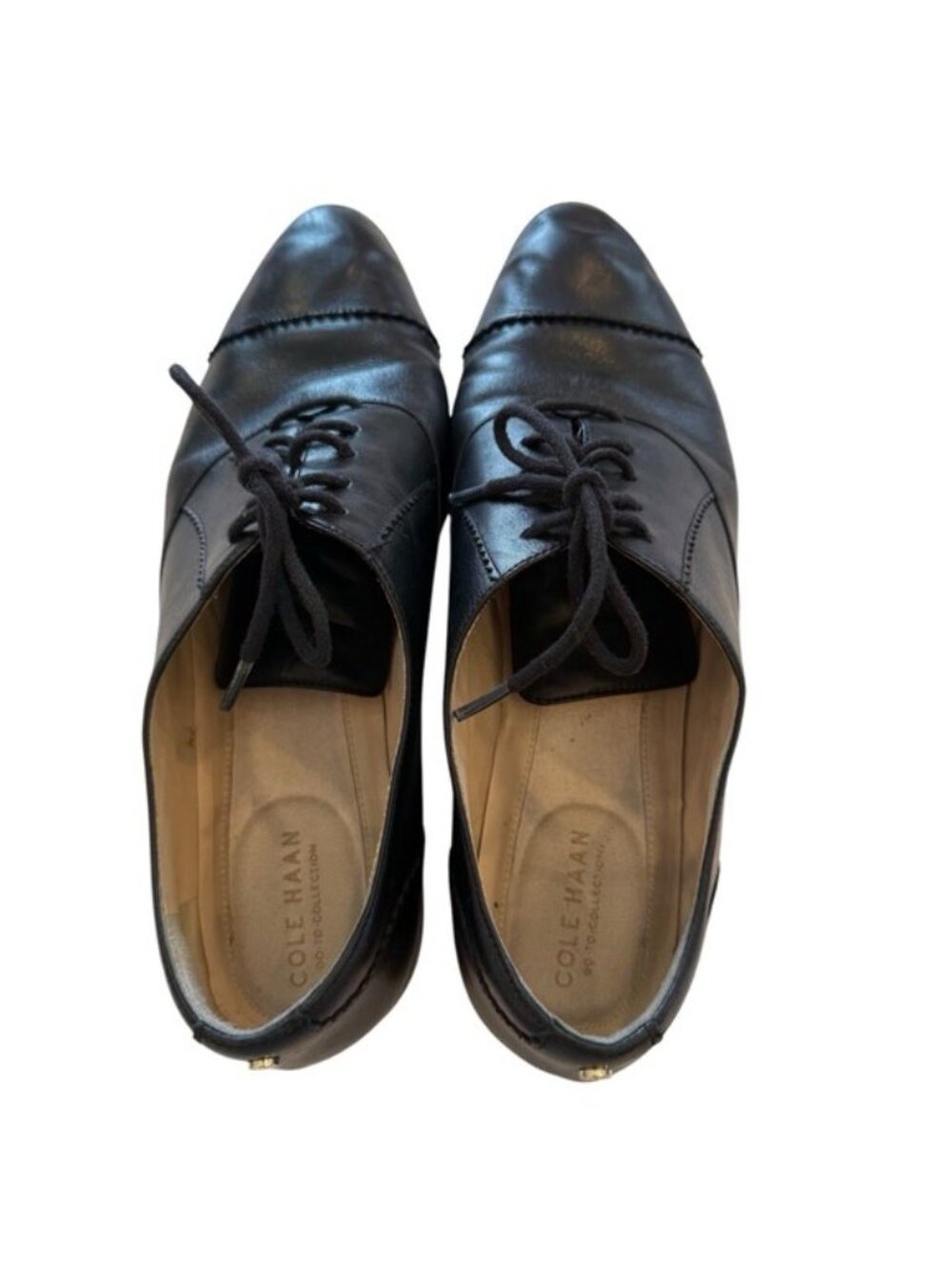 Cole Haan Women's The Go-to Arden Oxford Shoe W20348 Black Leather Size 9 Preppy - Picture 3 of 8